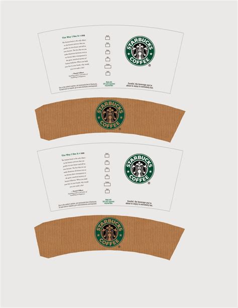 Starbucks Cup Printable